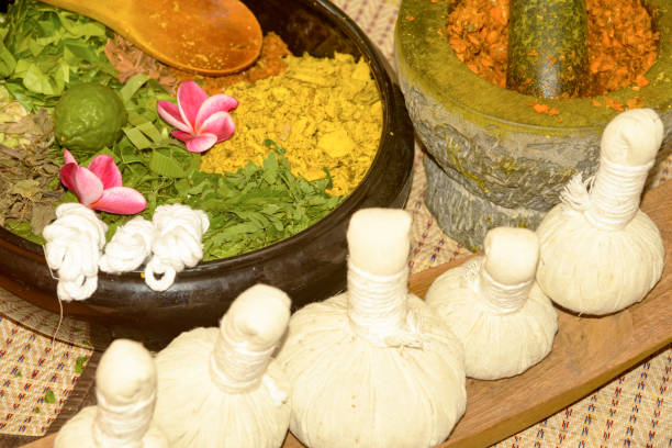 istock Ayurvedic medicine, Indian traditional herbal therapy 1131541408