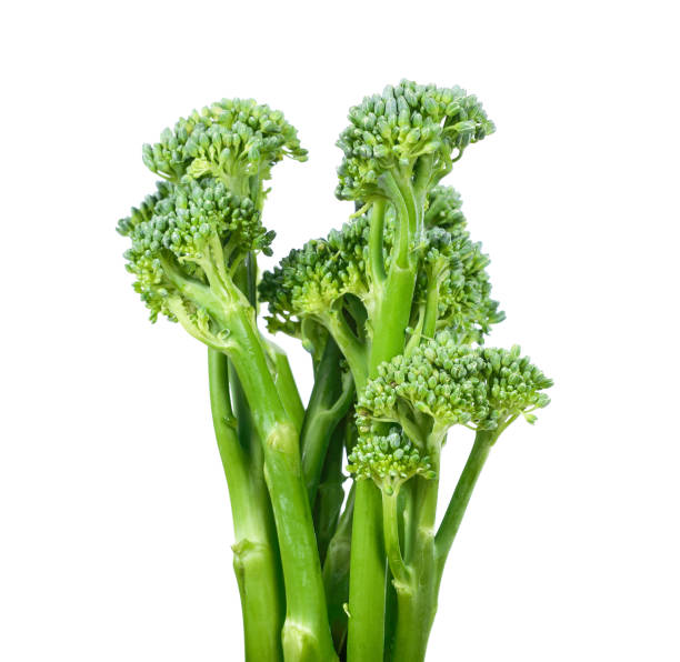 istock Broccolini baby broccoli on white background 1131542423