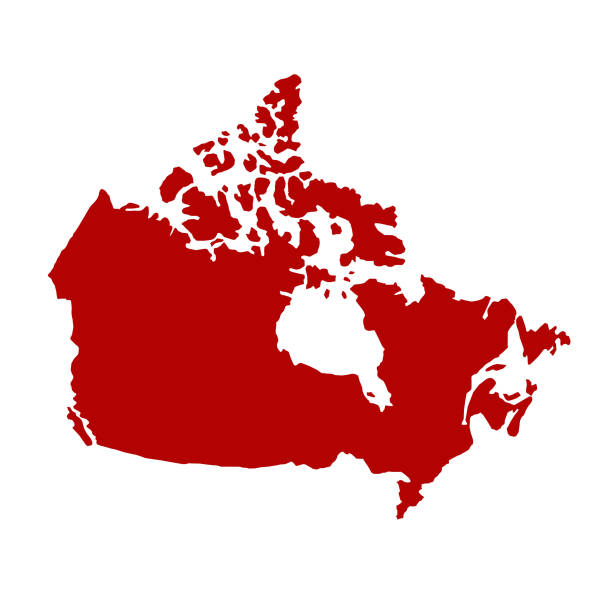 캐나다 지도 - canada stock illustrations