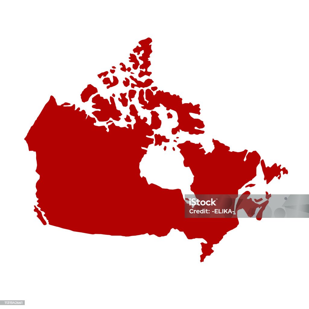 Канада карта - Векторная графика Канада роялти-фри
