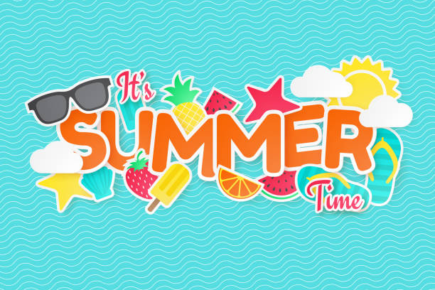Summer vector background. Paper cut. Can used for banners,Wallpaper,flyers, invitation, posters, brochure. Summer vector background. Paper cut. Can used for banners,Wallpaper,flyers, invitation, posters, brochure. Vector illustration summer fun stock illustrations