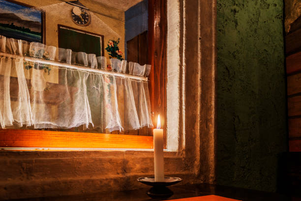 istock Dark inerior and candle light 1131548412