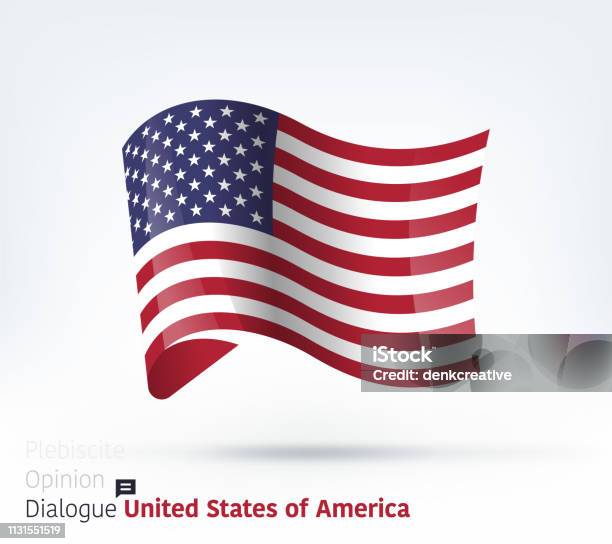 United States Flag International Dialogue Conflict Management Stock Illustration - Download Image Now