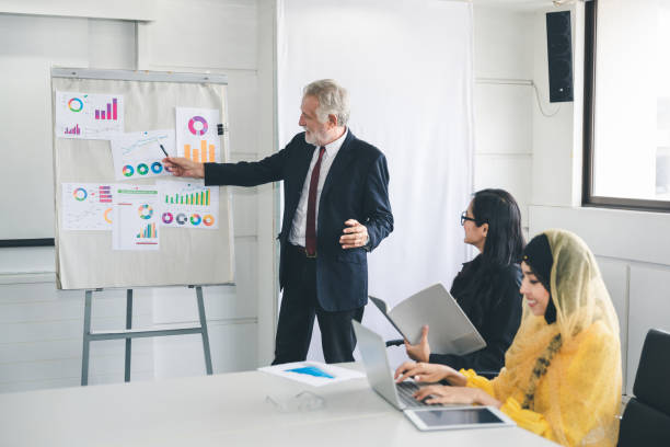 istock Businessman boss discussing and training in meeting 1131552656