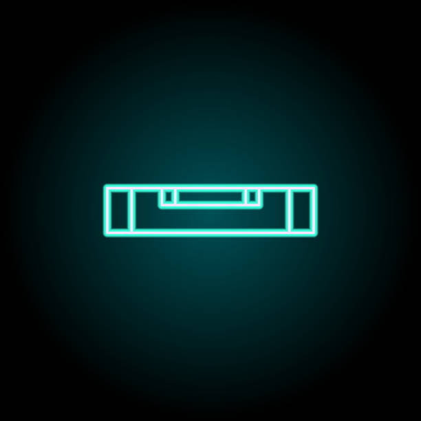 istock level icon. Elements of construction in neon style icons. Simple icon for websites, web design, mobile app, info graphics 1131553541