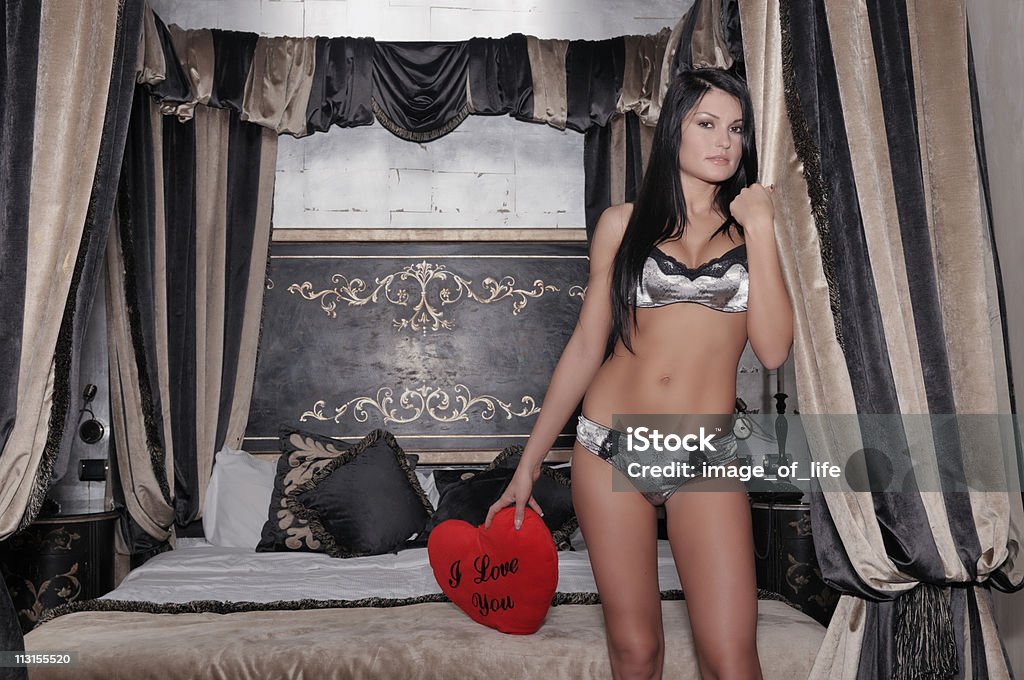 Valentine's Girl  Lingerie Stock Photo