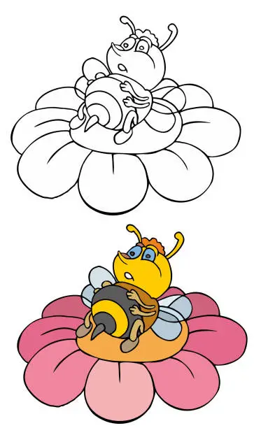 Vector illustration of bee