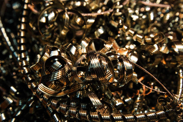istock Metal shavings recycled materials 1131559963