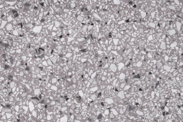 istock Old terrazzo flooring in seamless patterns texture , polished dark gray, black and white stone for background , mixed color 1131561819