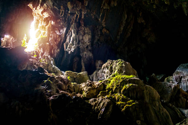 istock Sunlight in Tham Phu Kham cave near Vang Vieng,Laos. 1131565586