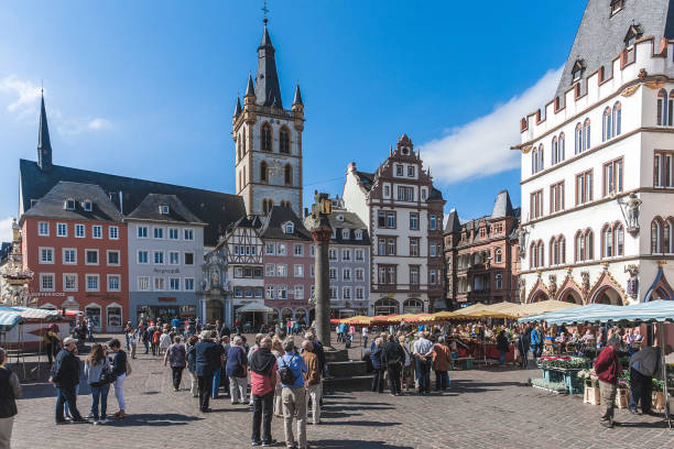 Trier, Germany, September 3, 2014 - The main market in Trier.