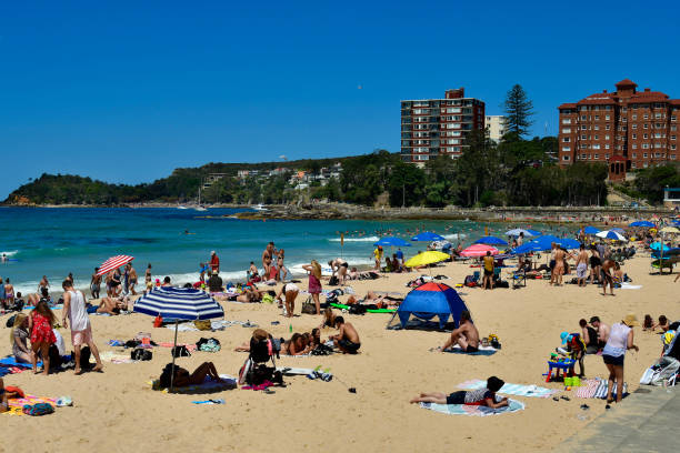 австралия, сидней, мэнли-бич - manly beach sydney australia australia beach стоковые фото и изображения