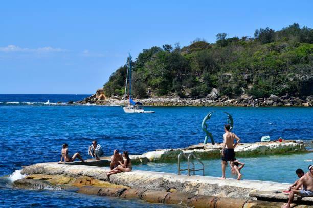 австралия, сидней, мэнли, шелли-бич - manly beach sydney australia australia beach стоковые фото и изображения