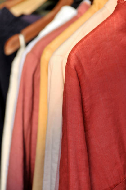istock Colorful silks hanging in a row 1131579571