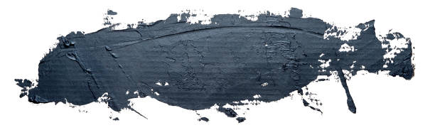 istock Template for your banner text - long textured black oil paint brush stroke, isolated on white background. EPS10 vector illustration. 1131582829