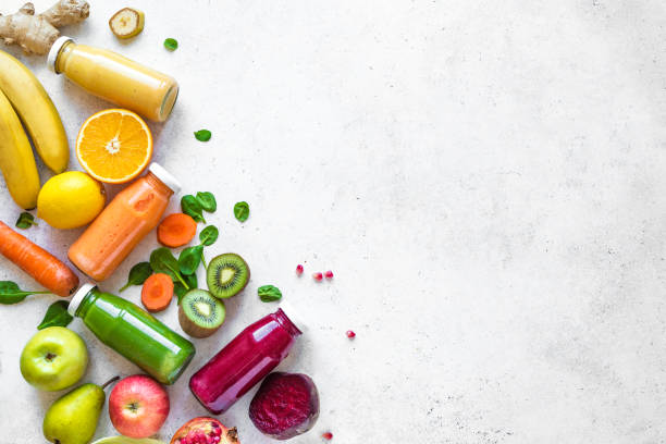 istock Colorful smoothie bottles and ingredients 1131583026