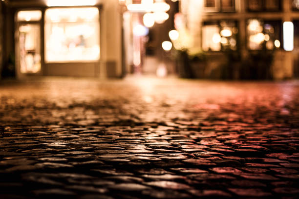 aachen at night - elisenbrunnen and streets