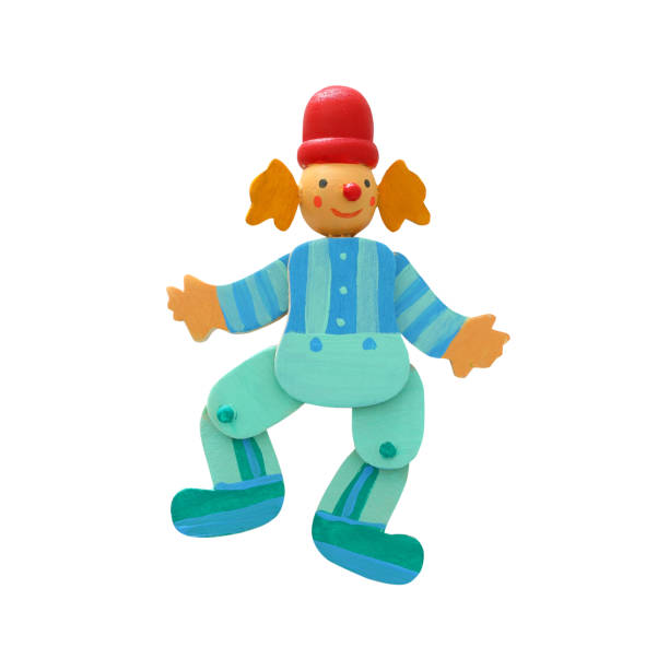 istock wooden colorful clown isolated on white 1131584188