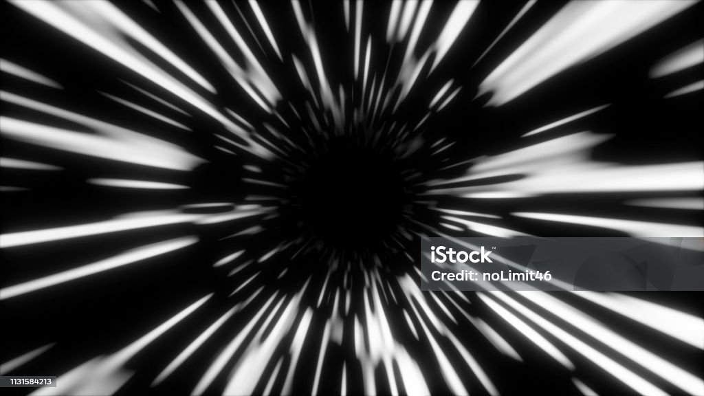 Abstract fast hyper warp neon tunnel, moving in space and time, distortion of space, traveling in space, 3d render Abstract fast hyper warp neon tunnel, moving in space and time, distortion of space, traveling in space, 3d rendering Speed Stock Photo
