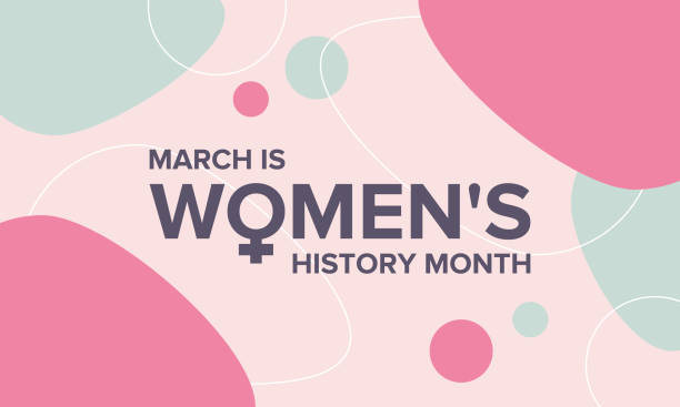 Women's History Month. Celebrated during March in the United States, United Kingdom, and Australia Women's History Month. The annual month that highlights the contributions of women to events in history. Celebrated during March in the United States, United Kingdom, and Australia. Vector poster womens issues stock illustrations