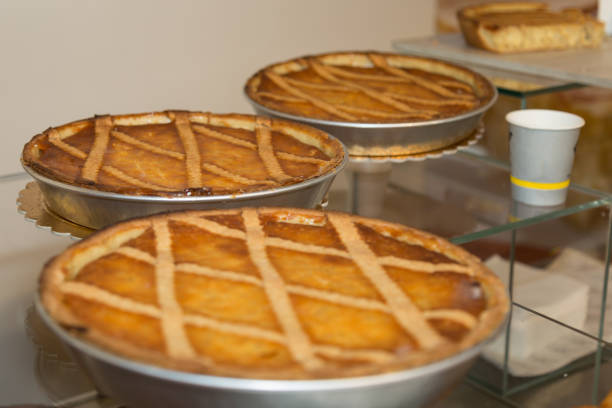 istock Three Lemon Tarts in Round Metal Containers 1131587461