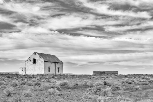 istock Old ruins in the Tankwa Karoo. Monochrome 1131587593