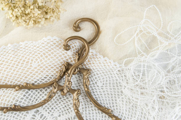 istock Vintage brass clothes hangers 1131590573