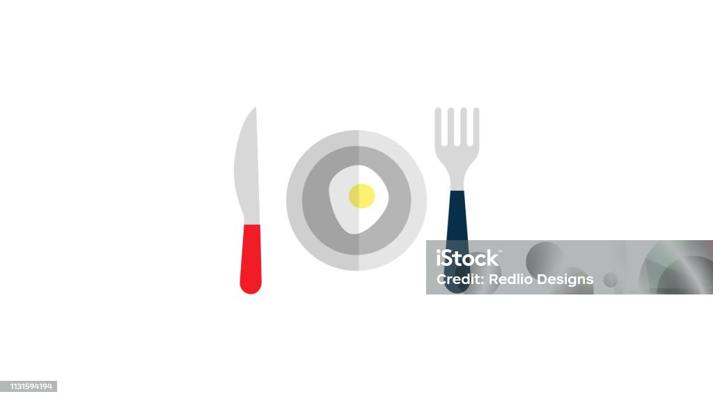 Dinner plate with knife and fork icon Black And White stock vector