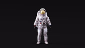 Astronaut with Gold Visor and White Spacesuit with Neutral White lighting Front