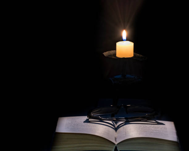 istock Opened book with eyeglasses, concept of education 1131601149