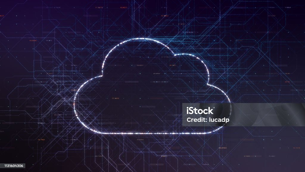 concept of cloud computing concept of cloud computing and big data (3d render) Cloud Computing Stock Photo