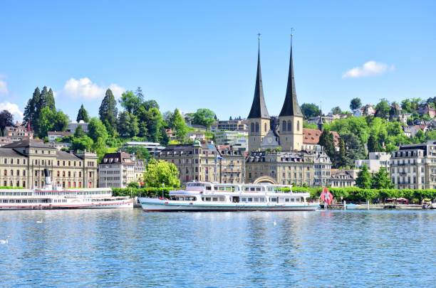 istock Swiss town and lake Lucerne 1131606627