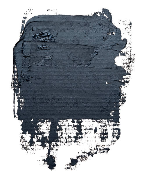 istock Template for your banner text - square textured black oil paint brush stroke, isolated on white background. EPS10 vector illustration. 1131608392