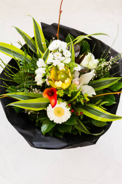 istock Flowers spring bouquet. Blue ceramic vase. White backround. 1131610968