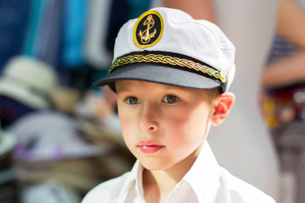 istock Little boy in a sailor hat 1131612505