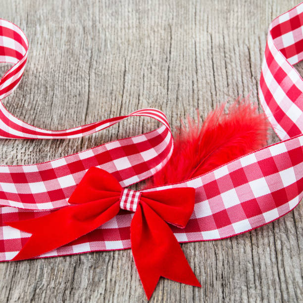 istock Background with ribbon red and white 1131615679