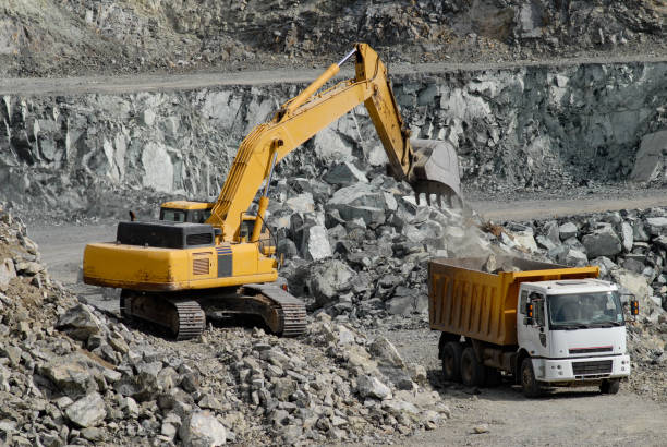 istock Earthwork, working machinery on a summer day 1131618377