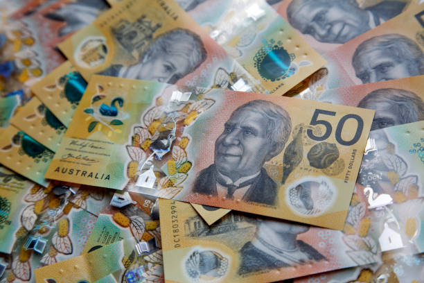 Australian Fifty Dollar Bill - 2019 stock photo