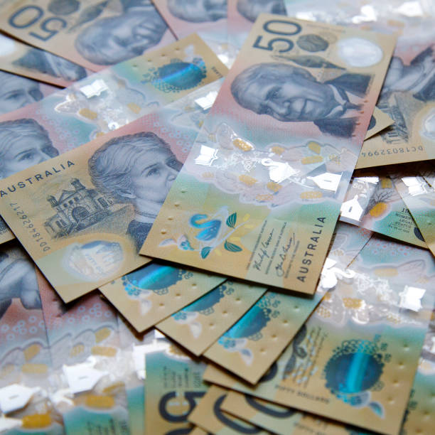 istock Australian Fifty Dollar Banknotes - Australian currency 1131619048