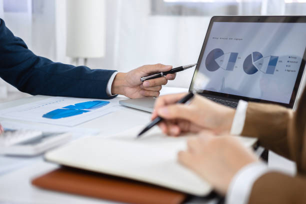 istock Business partner discussing ideas plan and presentation project at meeting working and analysis at workplace office, financial and investment concept 1131619311