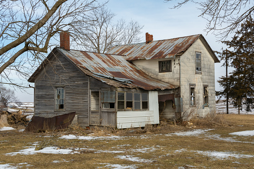 Abandoned farmhouse in rural Illinois.