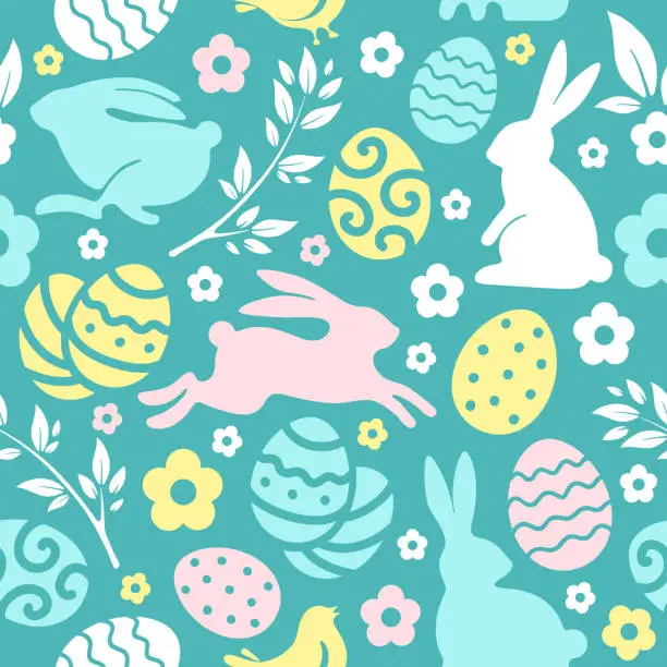 Vector illustration of Easter Seamless Pattern