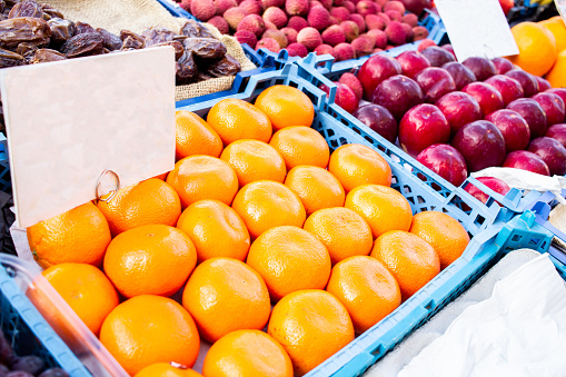 Fruit, Box - Container, Orange, Apple, Market