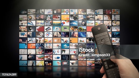istock Television streaming video. Media TV on demand 1131624289