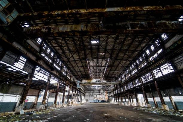 istock Old industrial building for demolition. 1131625291