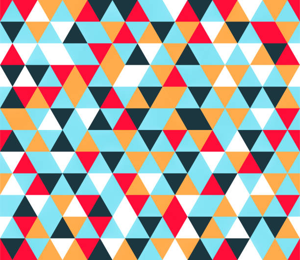 triangles seamless pattern vector art illustration