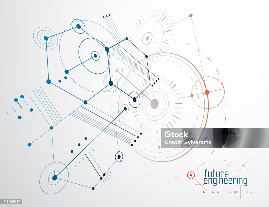 Technical Plan Abstract Engineering Draft For Use In Graphic And Web ...