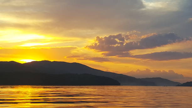 istock Sunset on the beach, Sunset on sea. 1131627794