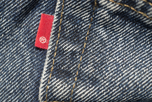 Closeup Detail Of Levis Red Tag On Levis Jeans Stock Photo - Download Image  Now - Jeans, Men, Adult - iStock