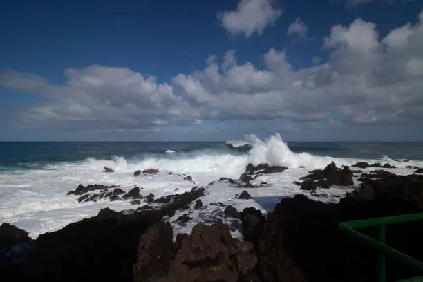 Photo of big view from waves at tenerife island